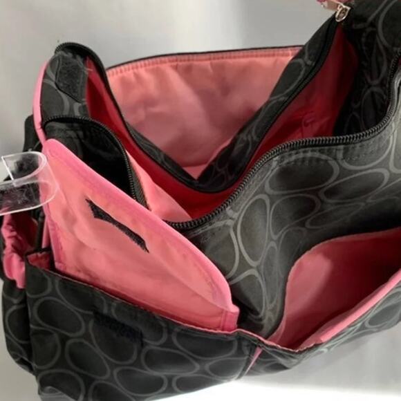 Carter's Diaper Bag Adjustable Shoulder Strap Zip Close Many Compartments - Picture 9 of 10